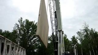 Mobile Crane lifts Concrete Slab [upl. by Noyk263]