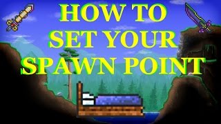 Terraria  HOW TO SET YOUR SPAWN POINT  HOW TO CRAFT A BED PS3PS4XboxPC [upl. by Clawson730]