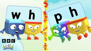 WH and PH Spelling  Quick Learning  Learn the Alphabet  Alphablocks [upl. by Kallista]