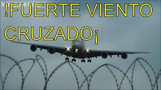 Airbus A380 el gigante del aire aterrizando con viento cruzado [upl. by Emmeram717]