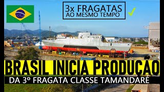 ÓTIMA NOTÍCIA Brasil inicia CONSTRUÇÃO da 3ª FRAGATA TAMANDARÉ military militar geopolitica [upl. by Durer]