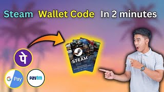 How To Buy Steam Gift Card With UPI 2024  purchase Steam Wallet Code In 2 minutes [upl. by Enelrac]