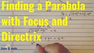 Find the EQUATION OF A PARABOLA With Focus 40 and Directrix x0 [upl. by Millwater]