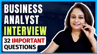 32 Basic Business Analyst Interview Questions  Key Concepts and Best Responses [upl. by Bellew]