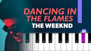 Th e Weeknd  Dancing In The Flames  Piano Tutorial [upl. by Weitzman422]