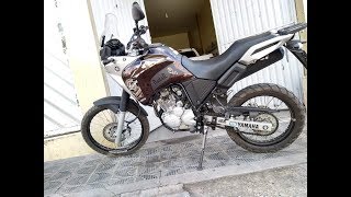 Yamaha Tenere 250 marrom 2018 com 9 mil km rodados aro de alumínio THREE HEADS guidão oxxy maquina [upl. by Nadruoj]