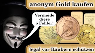 Gold ANONYM kaufen 5 Tipps [upl. by Bogart]