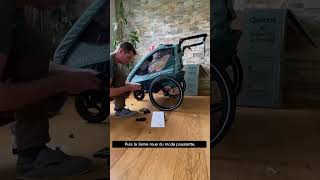 Déballage et Montage de la remorque vélo pour enfants qeridoo Sportrex 2 shorts short unboxing [upl. by Elsa655]