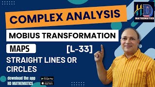 mobius transformation maps straight lines or circle in to straight lines or circle by Hd sir [upl. by Aehc]