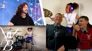 She CHALLENGED Dave Grohl  Drum Cover Nandi Bushell Foo FightersREACTION [upl. by Neelasor]