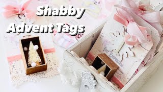 ✂️TUTORIAL✂️ CHRISTMAS Advent Tags Shabby Style Scrapbook  Iralamijashop [upl. by Gnart]