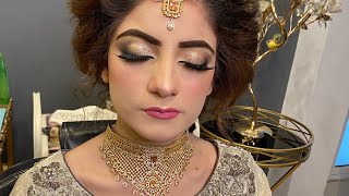 Walima Bridal Makeup  amazing techniques  farah salon [upl. by Ardnaed]