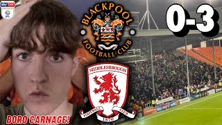 3000 BORO FANS GO MENTAL AT BLOOMFIELD ROAD BLACKPOOL 03 MIDDLESBROUGH [upl. by Ahsemrak]