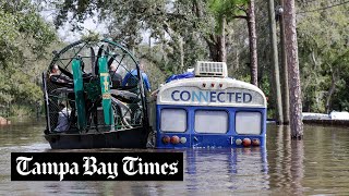 See damage across Tampa Bay after Hurricane Milton on a map [upl. by Alby]