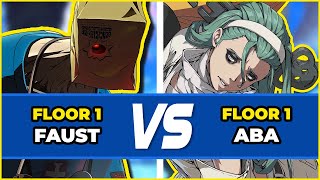 GGST Floor 1 ▶ ABA vs Faust  Guilty Gear STRIVE Low Level Gameplay [upl. by Eelnyl]