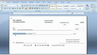 How To Print A Check Draft Template [upl. by Bengt602]