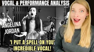 Vocal Coach Reacts ANGELINA JORDAN I Put A Spell On You Incredible Vocal amp Arrangement [upl. by Aliac]