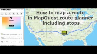 How to map a route in MapQuest route planner including stops [upl. by Demmahom]