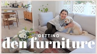 GETTING OUR DEN FURNITURE  Styling our Decor  Castlery Unboxing [upl. by Dnomhcir]