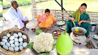 আজ হাঁসের ডিম আর ফুলকপি দিয়ে রান্না করলাম সাথে কাঁকড়া দিয়ে লাউ রান্না আর দুপুরে খাওয়া দাওয়া [upl. by Tess]