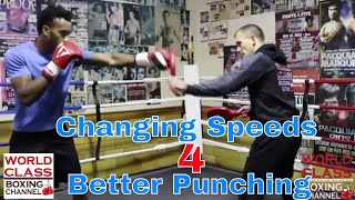 Boxing Punching Combinations And Set Ups  Changing Punching Speeds [upl. by Earissed78]