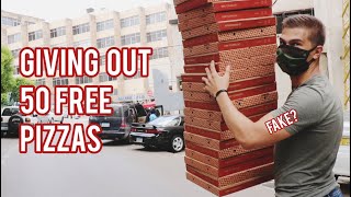 Giving 50 Free Pizzas Media Said The Boxes Were Empty أعطينا 50 بيتزا قالت الإعلام الصناديق فارغة [upl. by Eicyak763]