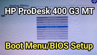 How To Setup HP ProDesk 400 G3 BIOS [upl. by Ramad]