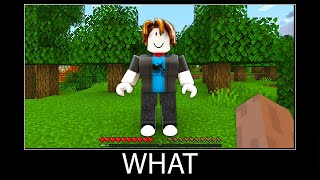 Minecraft wait what meme part 302 realistic minecraft Roblox [upl. by Ayt529]