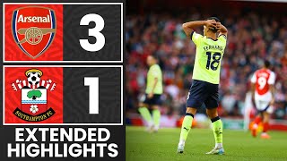 EXTENDED HIGHLIGHTS Arsenal 31 Southampton  Premier League [upl. by Mellins895]