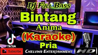 BINTANG  ANIMA KARAOKE Dj Tiktok Full Bass  Nada Pria  GDO [upl. by Devina]