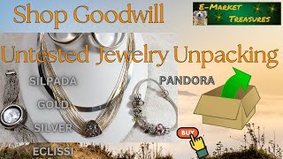 📦Shop Goodwill Unsorted Treasure Hunter Jewelry 👏 Handful of TREASURES 💎 Poundage of Craft😲 [upl. by Eiclehc]