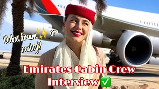 How to pass Emirates Cabin Crew Interview  My experience and tips for future flight attendants✈️ [upl. by Ahseikan]