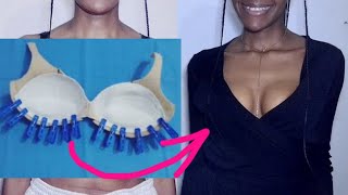 Divide and Conquer DIY Super Pushup Bra At Home B to Dcup 👙 😆✂️ [upl. by Krongold]