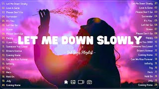 Let Me Down Slowly 💔Sad songs playlist with lyrics  Depressing Songs 2024 That Will Cry Vol 295 [upl. by Shermy]