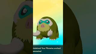 Shiny Piloswine to Mamoswine Evolution Big green Mammoth is here 🦣🦣🦣 Please Subscribe shorts [upl. by Charil]