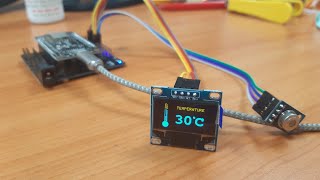 MLX90614 with OLED screen with Nodemcu ESP8266 [upl. by Otanutrof]