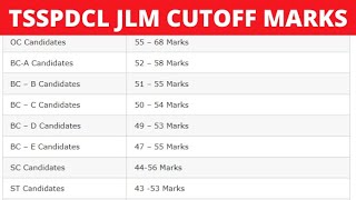 TSSPDCL JLM Cutoff Marks [upl. by Kask]