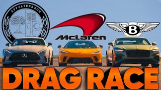 New Bentley Continental GT Speed v AMG GT63 v McLaren GTS — Jason Cammisa Ultimate Drag Race Replay [upl. by Yral161]