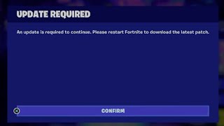 Update Required An update is required to continue Please restart Fortnite to download the latest p [upl. by Zobias]