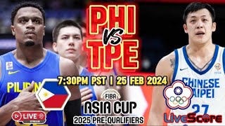 🔴FIBA LIVE  PILIPINAS VS CHINESE TAIPEI  LIVE SCORE amp PLAY BY PLAY  COMMENTARY  FIBA ASIA CUP [upl. by Medrek]