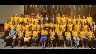 Empowering tomorrows innovators Prime Minister Marape sends off outstanding STEM scholars to USA [upl. by Arimlede674]