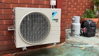 Daikin R32 Unit Install Conquering a Long Pipe Run amp Balcony Obstacles  Can It Pump That Far [upl. by Aicekat]