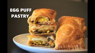 EGG PUFF PASTRY FLAKY amp CRUNCHY SNACK RECIPE RECIPE 46 [upl. by Ailuig]