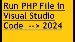 How to run php in vscode [upl. by Ydnik]