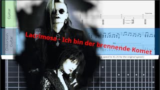 Best Guitar Lesson Lacrimosa  Ich bin der brennende Komet slow speed for lesson [upl. by Ennovahs]