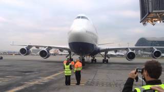 British Airways 747400 Marshalling Onto Stand [upl. by Aeslehc76]