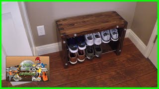 Como Hacer una Zapatera Rustica en Madera  Wood Shoe Rack [upl. by Danit]