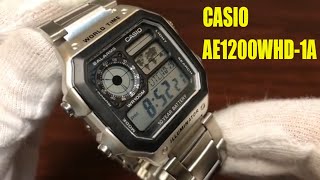 Unboxing Casio World Time Digital Watch AE1200WHD1A [upl. by Ttcos703]