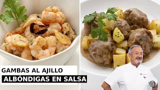 GAMBAS al AJILLO y ALBÓNDIGAS en SALSA ¿Preparados para una celebración  Cocina Abierta [upl. by Ahtimat]