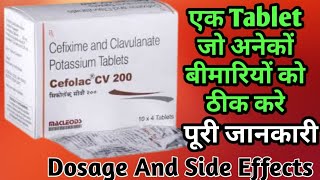 Cefolac CV 200 Tablet Uses  Dosage And Side Effects  Cefixime amp Potassium Clavulanate Tablets [upl. by Chak164]